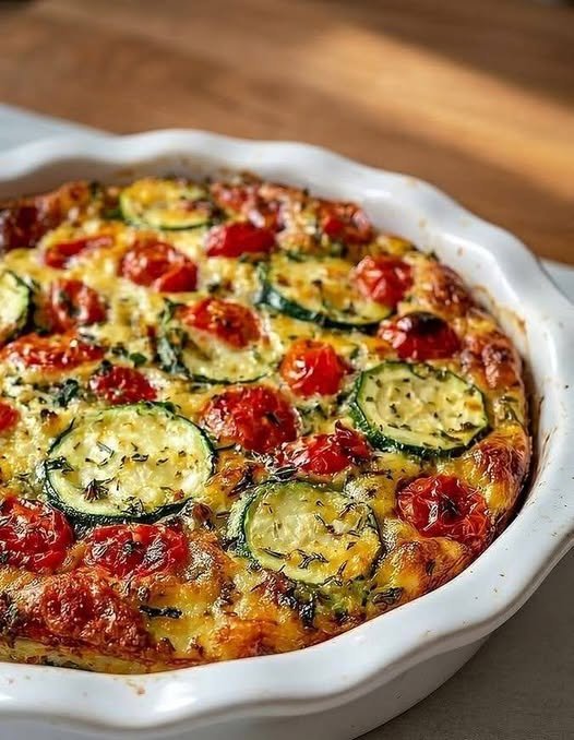 Crustless Zucchini Tomato Quiche
