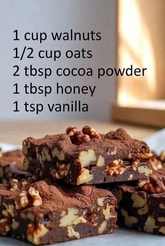 No-Bake Walnut Cocoa Bars