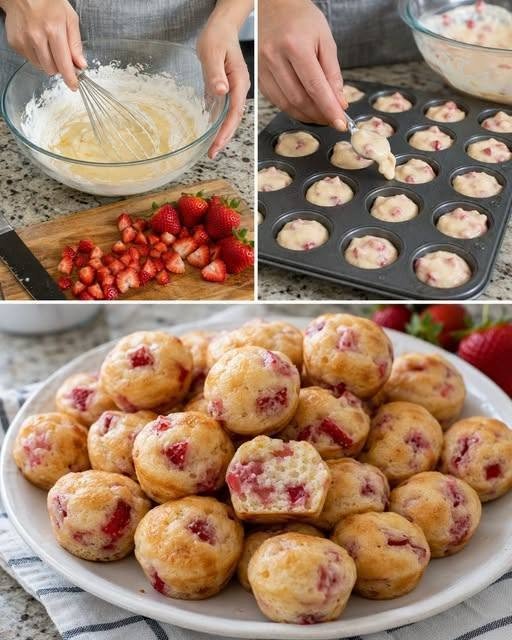 Fresh Strawberry Mini Muffins — Full Recipe