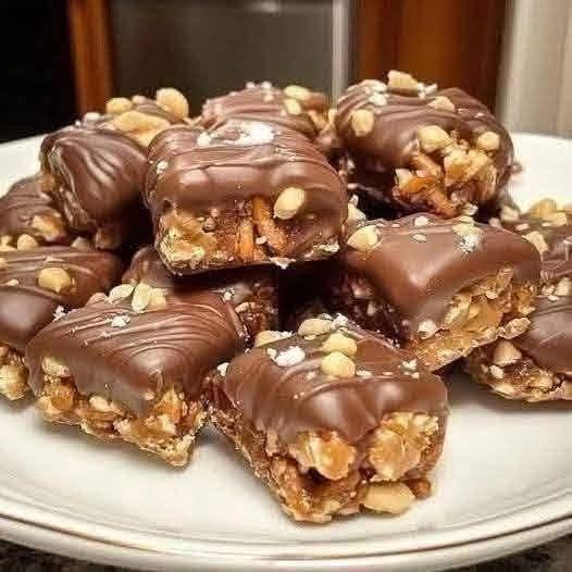 Chocolate Peanut Caramel Nut Bars