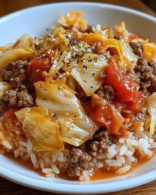 Crockpot Cabbage Roll Casserole