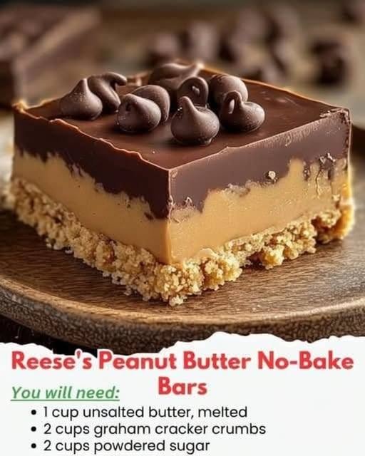 Reese’s Peanut Butter No-Bake Bars