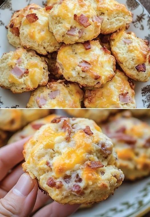 Bacon, Ham & Cheddar Biscuits