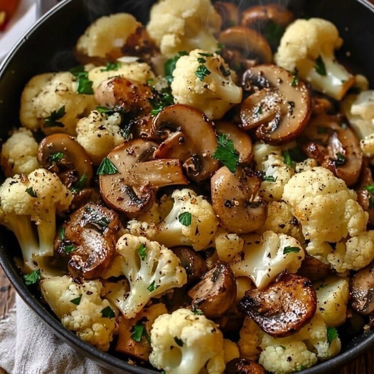 Garlic Cauliflower & Mushrooms