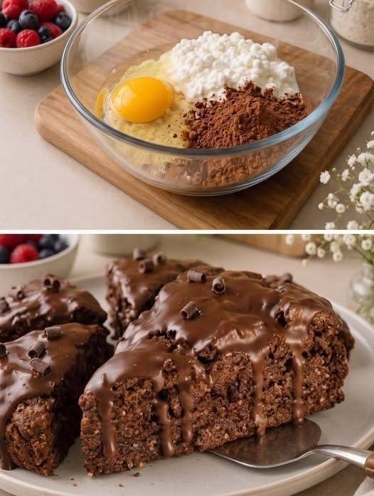 Chocolate Cottage Cheese Cake — Full Recipe