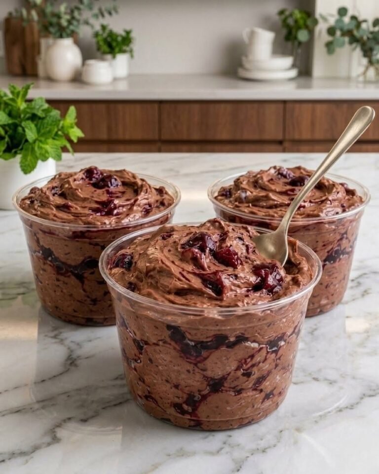 Chocolate Cherry Mousse Cups