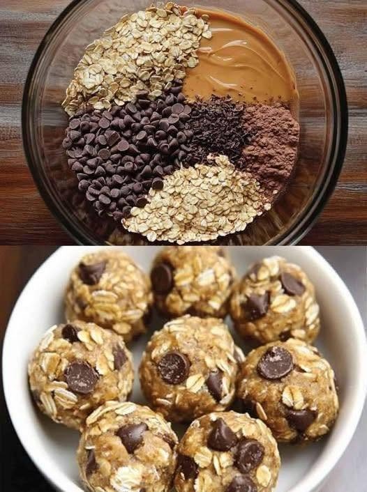 No-Bake Peanut Butter Oatmeal Chocolate Chip Energy Bites