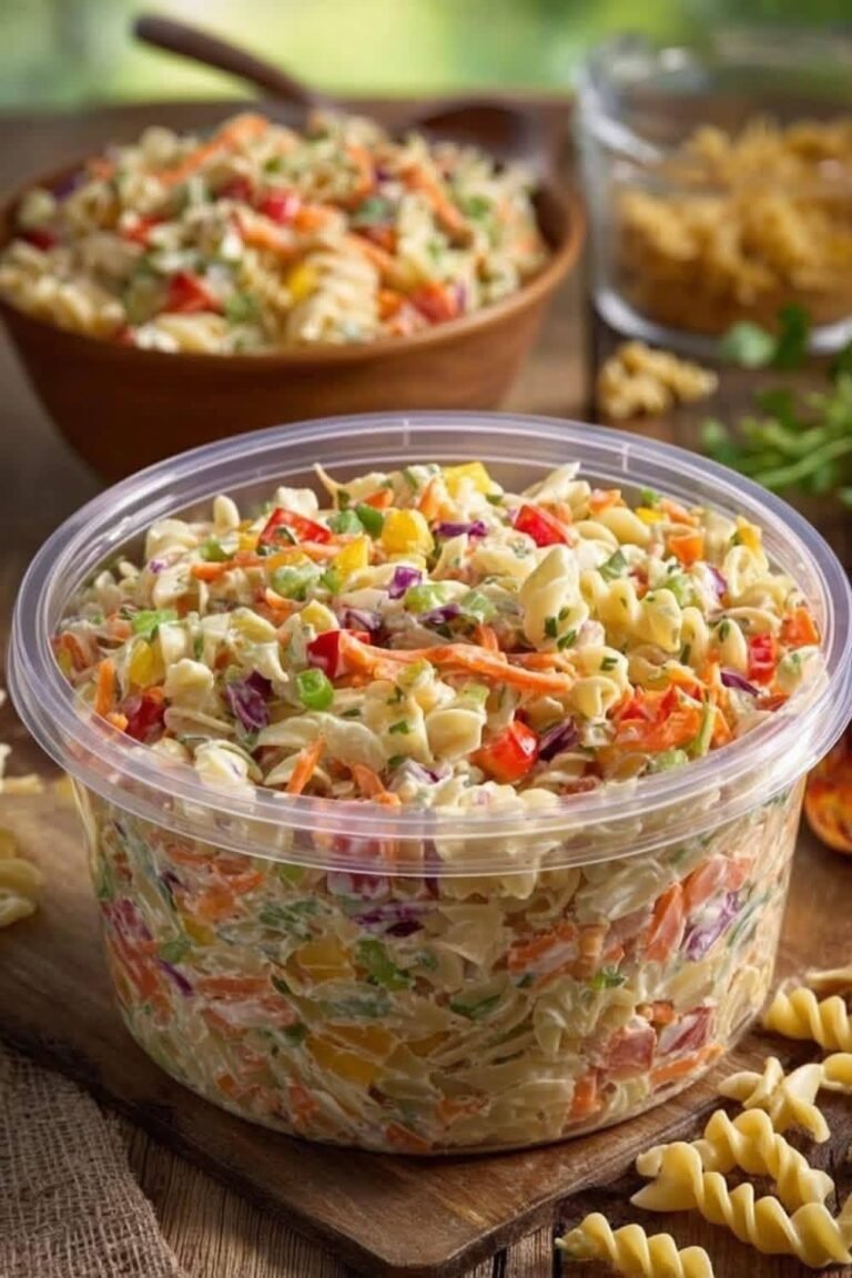Easy Coleslaw Pasta Salad