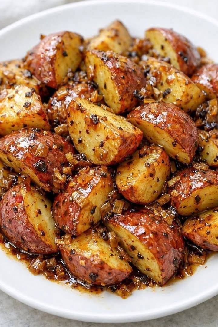 Crispy Garlic Herb Roasted Red Potatoes
