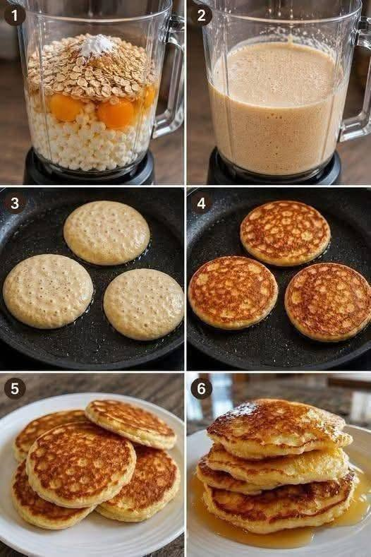 Flourless Cottage Cheese Oat Pancakes