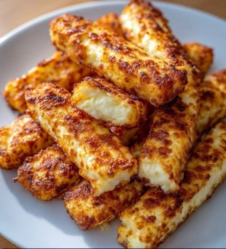 Crispy Heaven (3-Ingredient Crispy Cheese Sticks)