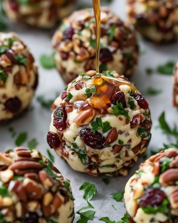 Cranberry Pecan Cheese Truffles