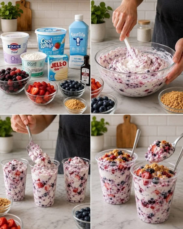 Mixed-Berry Cheesecake Protein Fluff