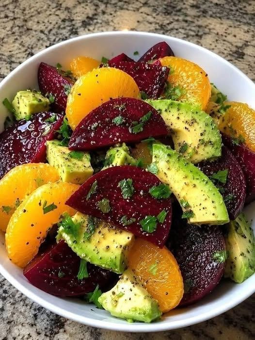Beet, Avocado & Mandarin Orange Salad