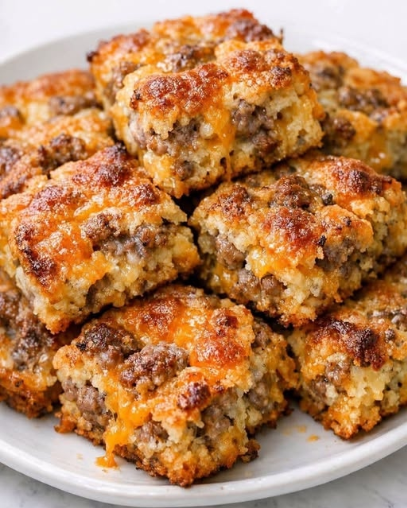 3-Ingredient Cheesy Sausage Biscuit Bites