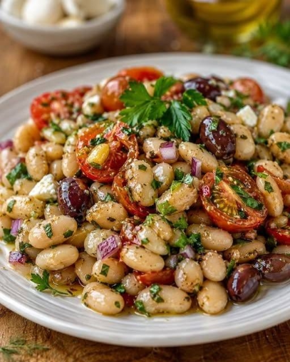 Mediterranean Marinated White Bean Salad