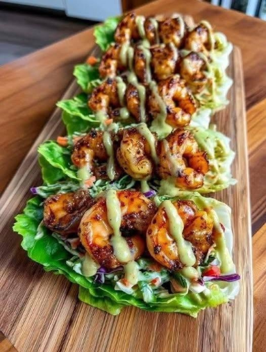 Taco Shrimp Lettuce Boats