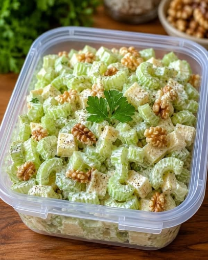 Creamy Celery, Cheese & Walnut Salad