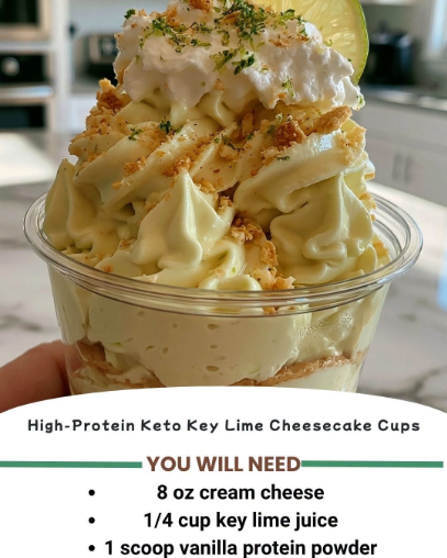 High-Protein Keto Key Lime Cheesecake Cups