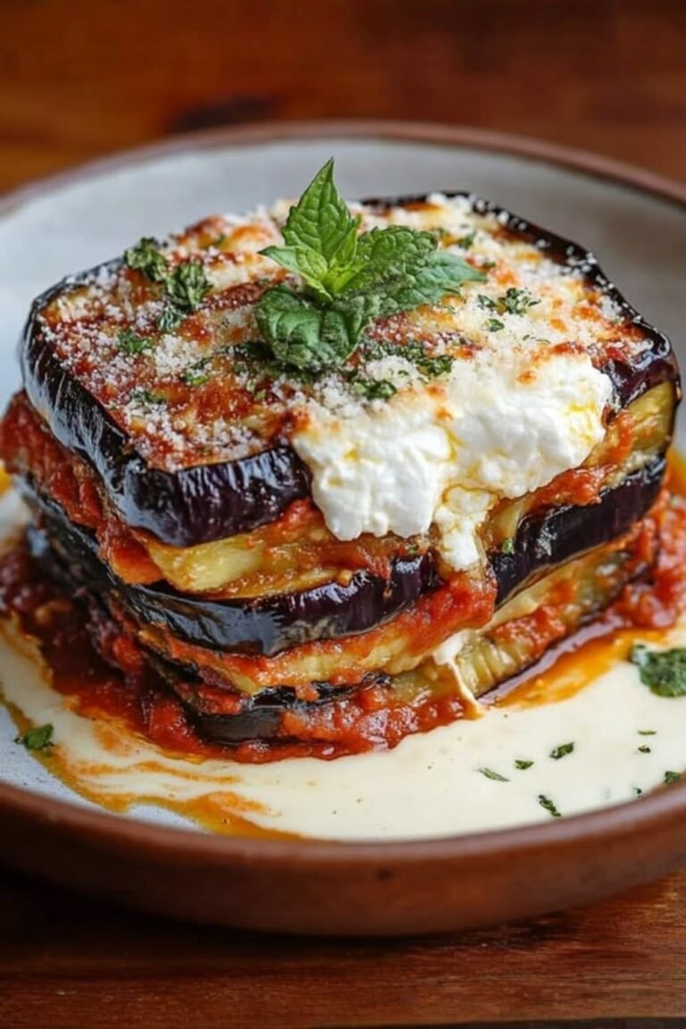 Creamy Eggplant Parmesan with Burrata